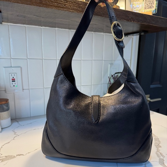 GUCCI: All Leather Black Jackie Hobo, Vintage - Picture 2 of 16